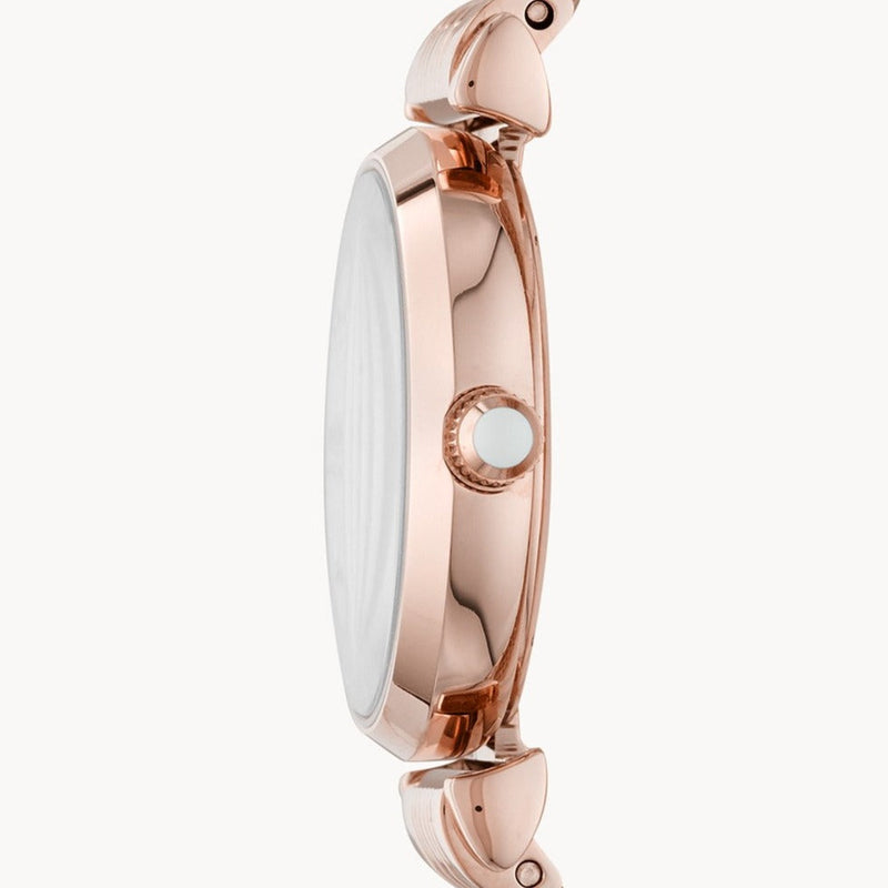 Emporio Armani Gianni T-Bar Mother of Pearl Dial Rose Gold Steel Strap Watch For Women - AR11316 Buy Now By Emporio Armani