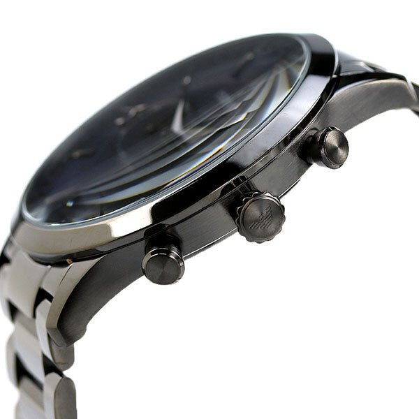 Emporio Armani Giovanni Chronograph Blue Dial Grey Steel Strap Watch For Men - AR11348 Buy Now By Emporio Armani