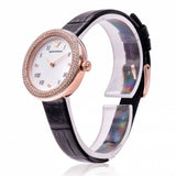 Emporio Armani Rosa Quartz Mother Of Pearl White Dial Black Leather Strap Watch For Women - AR11356 Buy Now By Emporio Armani