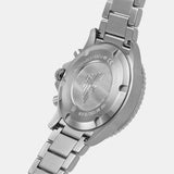 Emporio Armani Diver Chronograph Black Dial Silver Steel Strap Watch For Men - AR11360
