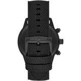 Emporio Armani Mario Chronograph Black Dial Black Nylon Strap Watch For Men - AR11453