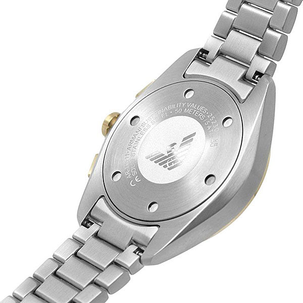 Emporio Armani Claudio Chronograph Green Dial Two Tone Steel Strap Watch For Women - AR11511 Buy Now By Emporio Armani