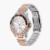 Emporio Armani Sea Explorer GMT Quartz White Dial Two Tone Steel Strap Watch For Men - AR11591 Buy Now By Emporio Armani