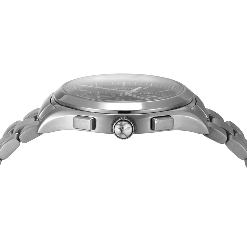 Emporio Armani Paolo Chronograph Black Dial Silver Steel Strap Watch For Men - AR11602 Buy Now By Emporio Armani