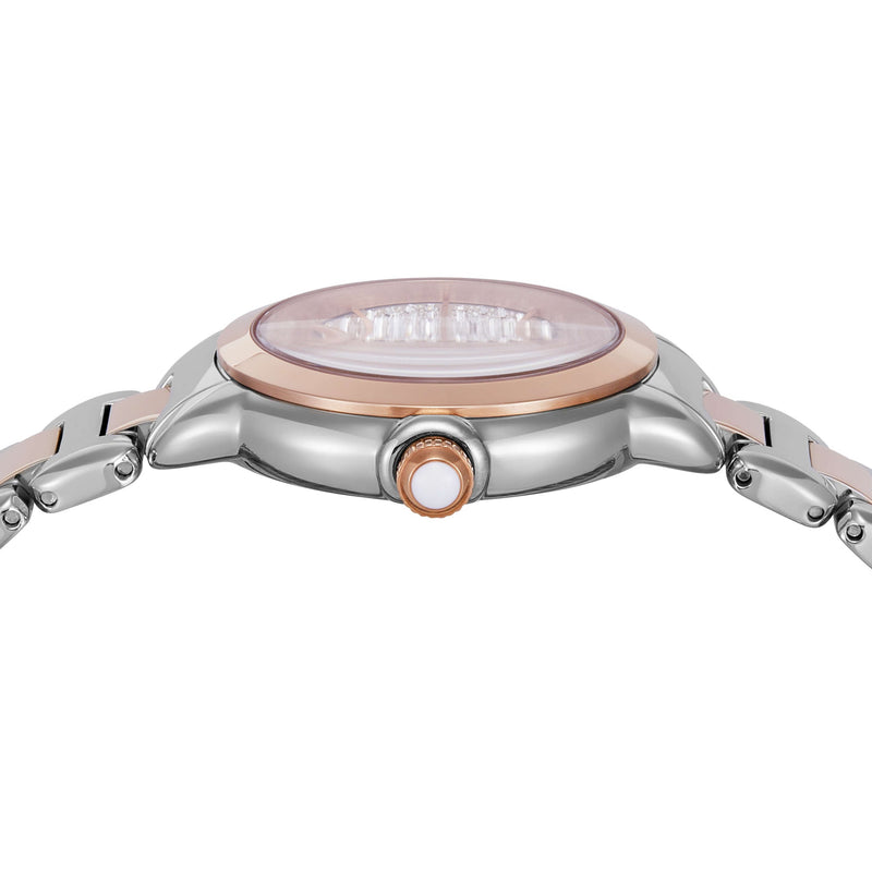 Emporio Armani Mia Three-Hand Analog Crystal Silver Dial Two Tone Steel Strap Watch For Women - AR11643 Buy Now By Emporio Armani