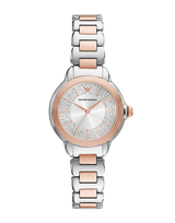 Emporio Armani Mia Three-Hand Analog Crystal Silver Dial Two Tone Steel Strap Watch For Women - AR11643 Buy Now By Emporio Armani