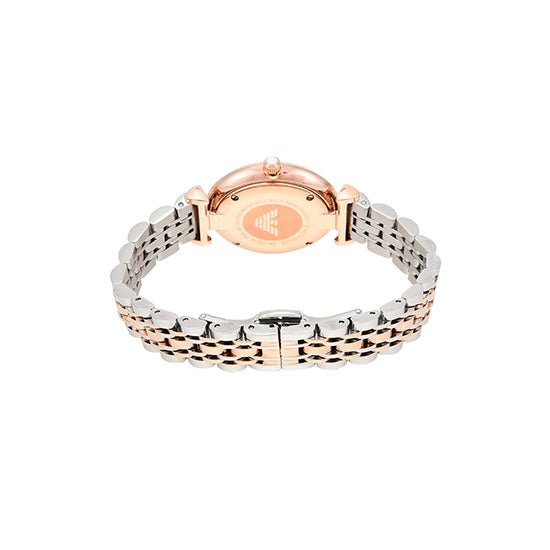 Emporio Armani T Bar Gianni Classic Mother Of Pearl Dial Two Tone Steel Strap Watch For Women - AR1683 Buy Now By Emporio Armani