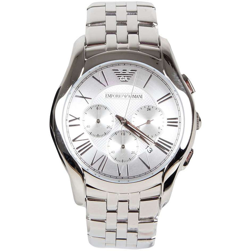 Emporio Armani Velente Chronograph Quartz Silver Dial Silver Steel Strap Watch For Men - AR1702 Buy Now By Emporio Armani
