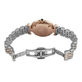 Emporio Armani Gianni T Bar Grey Dial Two Tone Steel Strap Watch For Women - AR1725