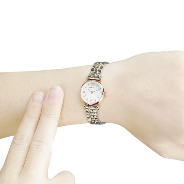 Emporio Armani Gianni Mother of Pearl Dial Two Tone Steel Strap Watch For Women - AR1764 Buy Now By Emporio Armani