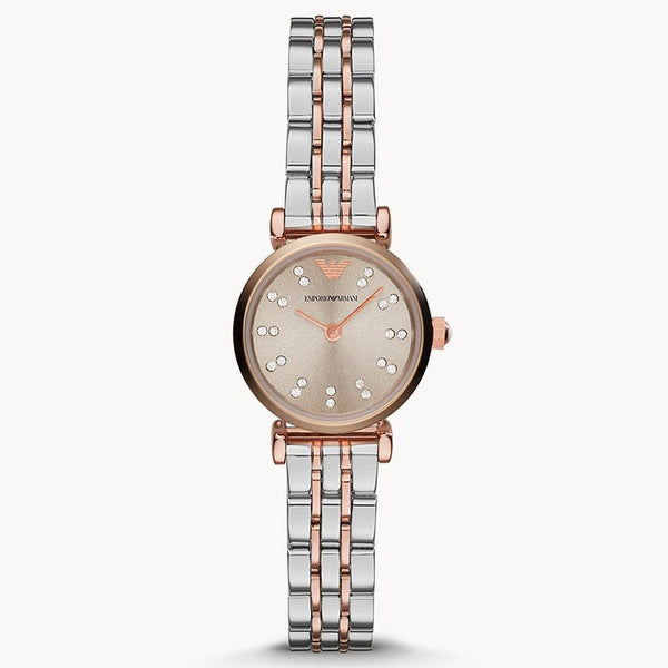 Emporio Armani Gianni T Bar Grey Dial Two Tone Steel Strap Watch For Women - AR1841 Buy Now By Emporio Armani