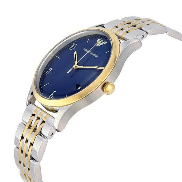 Emporio Armani Classic Quartz Blue Dial Two Tone Steel Strap Watch For Men - AR1868 Buy Now By Emporio Armani