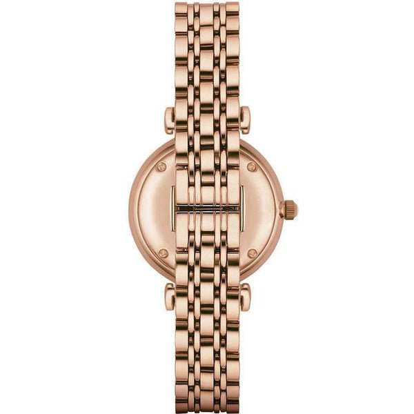 Emporio Armani Gianni T Bar Mother of Pearl Rose Gold Stainless Steel Strap Watch For Women - AR1909 Buy Now By Emporio Armani