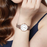 Emporio Armani Gianni T Bar Mother of Pearl Rose Gold Stainless Steel Strap Watch For Women - AR1909 Buy Now By Emporio Armani