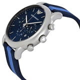 Emporio Armani Luigi Chronograph Quartz Blue Dial Blue Nylon Strap Watch For Men - AR1949 Buy Now By Emporio Armani