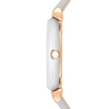 Emporio Armani Gianni T Bar Quartz Mother of Pearl Dial White Leather Strap Watch For Women - AR1965 Buy Now By Emporio Armani
