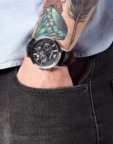 Emporio Armani Renato Chronograph Black Dial Black Leather Strap Watch For Men - AR2447 Buy Now By Emporio Armani