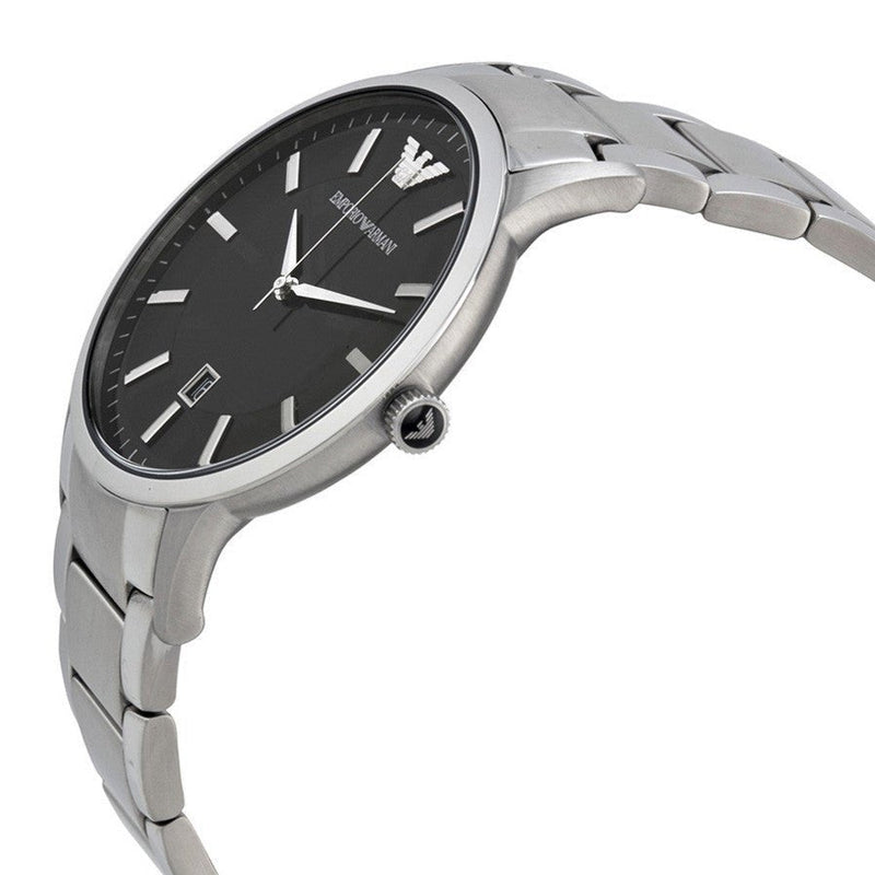 Emporio Armani Sportivo Black Dial Silver Stainless Steel Watch For Men - AR2457 Buy Now By Emporio Armani