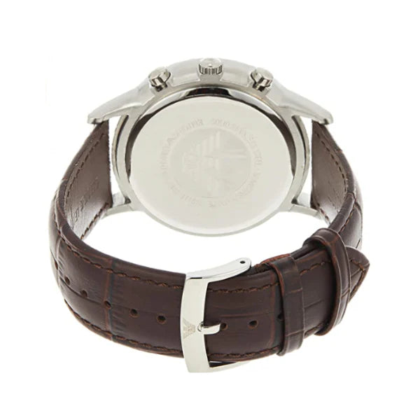 Emporio Armani Renato Chronograph Black Dial Brown Leather Strap Watch For Men - AR2482 Buy Now By Emporio Armani