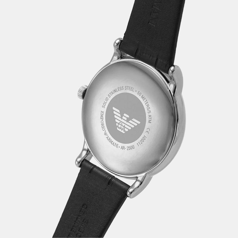 Emporio Armani Luigi Quartz Black Dial Black Leather Strap Watch For Men - AR2500 Buy Now By Emporio Armani