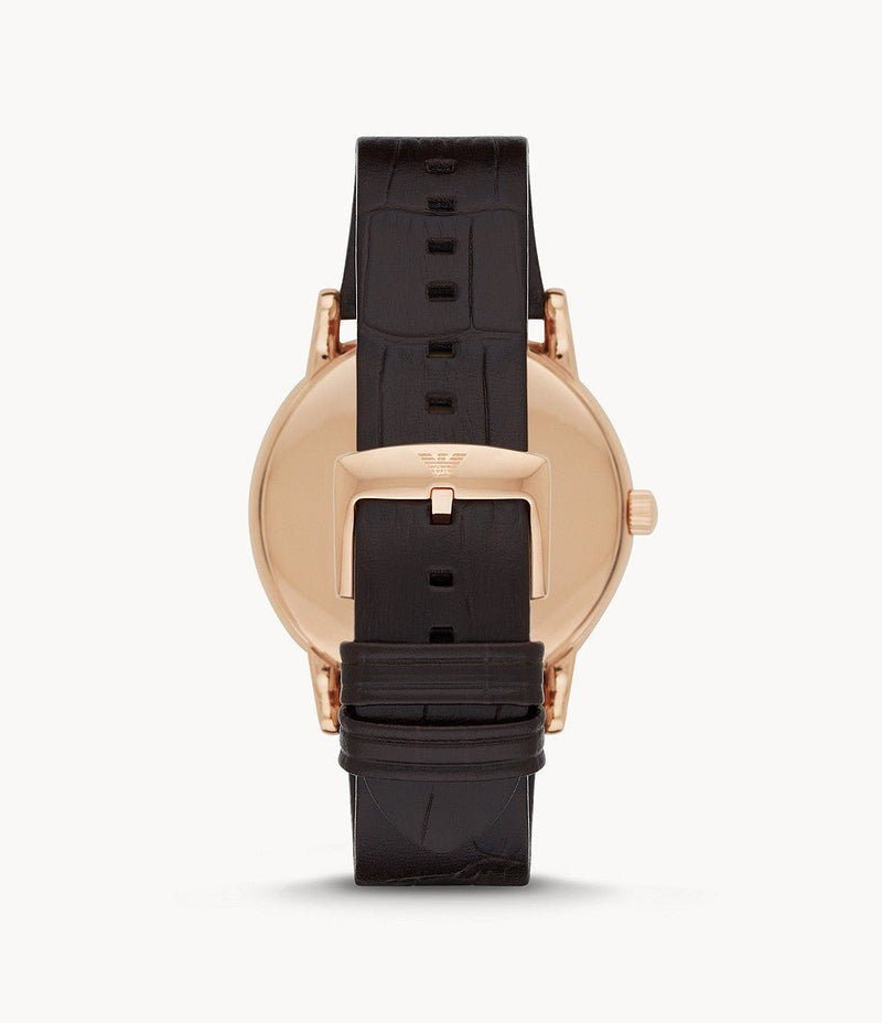 Emporio Armani Luigi White Dial Brown Leather Strap Watch For Men - AR2502 Buy Now By Emporio Armani