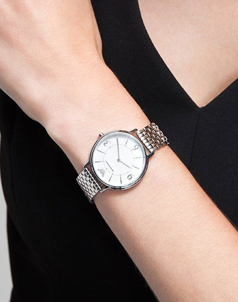 Emporio Armani Kappa Mother of Pearl Dial Silver Steel Watch For Women - AR2507 Buy Now By Emporio Armani