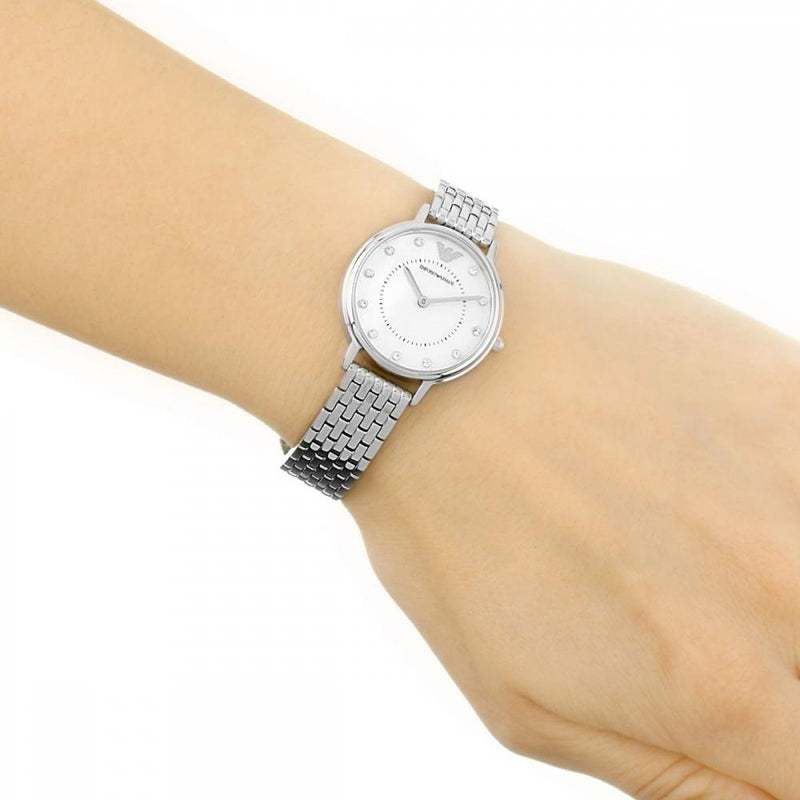 Emporio Armani Kappa Mother of Pearl Dial Silver Mesh Bracelet Watch For Women - AR2511 Buy Now By Emporio Armani