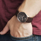 Emporio Armani Sport Chronograph Brown Dial Brown Steel Watch For Men - AR5890