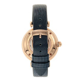 Emporio Armani Meccanico Gianni T-Bar Silver Dial Blue Leather Strap Watch For Women - AR60020