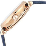 Emporio Armani Gianni T-Bar Analog Silver Dial Blue Leather Strap Watch For Women - AR60020 Buy Now By Emporio Armani