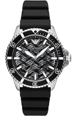 Emporio Armani Meccanico Automatic Black Dial Black Silicone Strap Watch For Men - AR60062 Buy Now By Emporio Armani