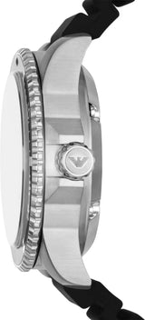 Emporio Armani Meccanico Automatic Black Dial Black Silicone Strap Watch For Men - AR60062 Buy Now By Emporio Armani