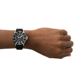 Emporio Armani Meccanico Automatic Black Dial Black Silicone Strap Watch For Men - AR60062 Buy Now By Emporio Armani