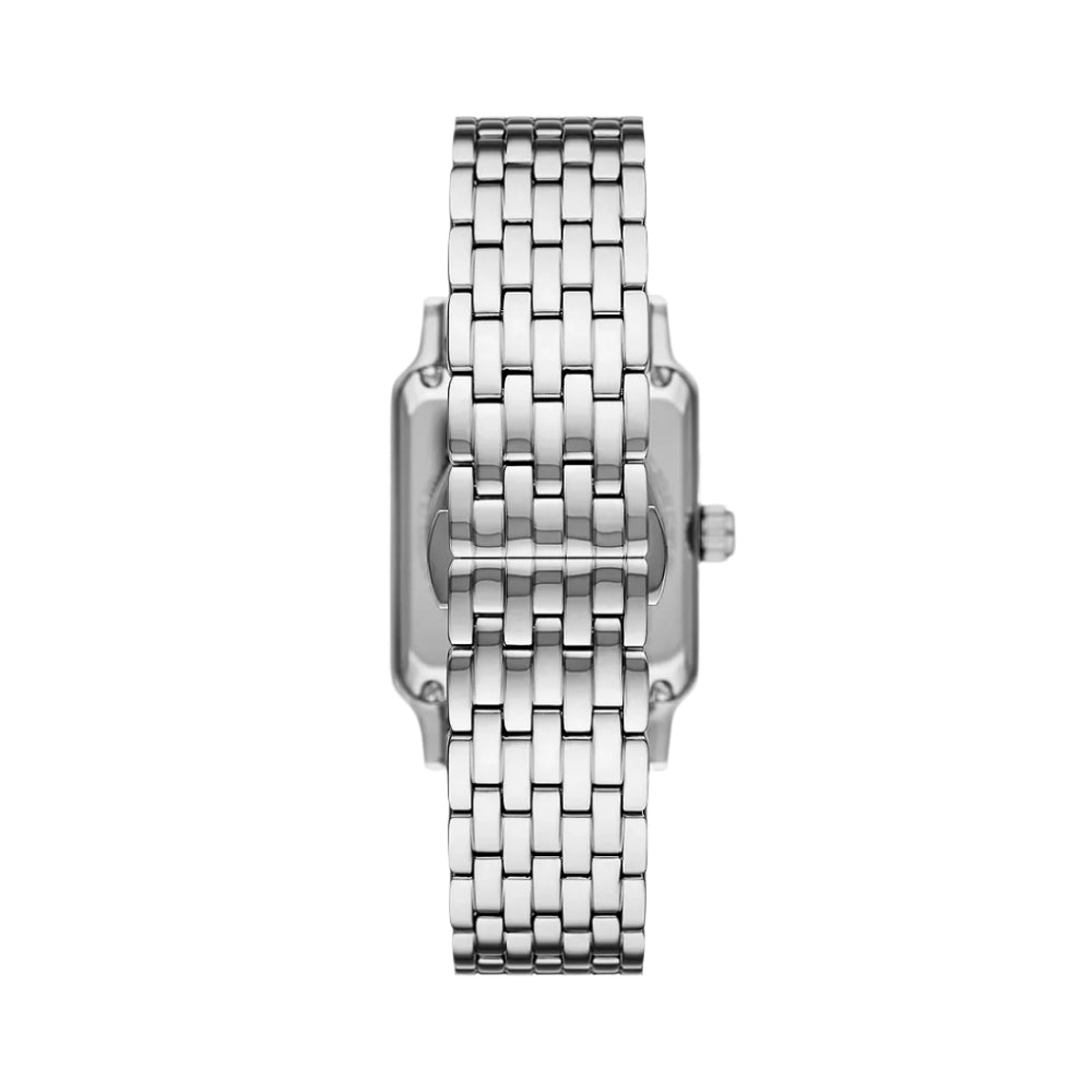 Emporio Armani Meccanico Automatic Green Dial Silver Steel Strap Watch For Men - AR60067