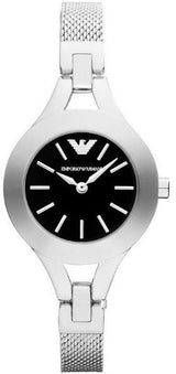 Emporio Armani Classic Quartz Black Dial Silver Steel Strap Watch For Women - AR7328 Buy Now By Emporio Armani