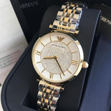 Emporio Armani Gianni T Bar White Dial Two Tone Steel Strap Watch For Women - AR8031 Buy Now By Emporio Armani