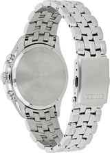 Citizen Eco Drive Chronograph Black Dial Silver Steel Strap Watch For Men - AT2140-55E Buy Now By Citizen