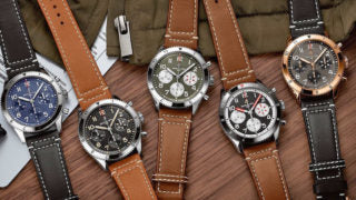 Breitling Super Avi Chronograph 42 P-51 Mustang Black Dial Black Leather Strap Watch for Men - R233801A1B1X1