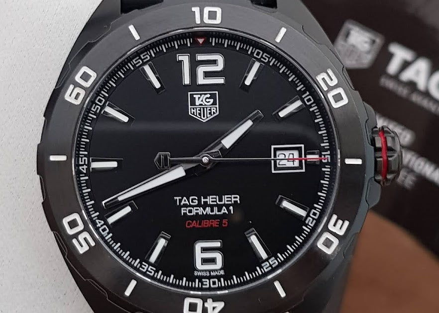 Tag Heuer Formula 1 Automatic Black Dial Black Rubber Strap Watch for Men - WAZ2115.FT8023