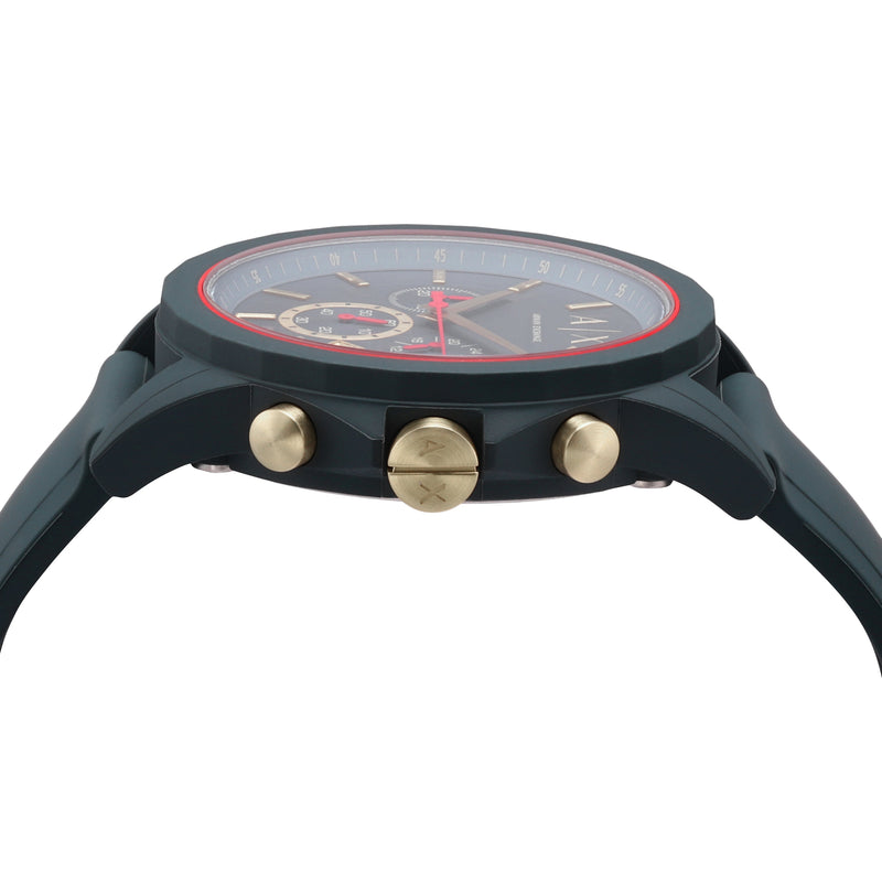 Armani Exchange Outerbanks Chronograph Blue Dial Blue Silicone Strap Watch For Men - AX1335 Buy Now By Armani Exchange
