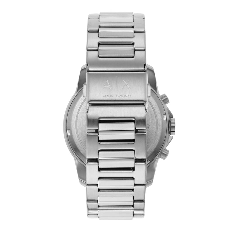 Armani Exchange Banks Chronograph Black Dial Silver Steel Strap Watch For Men - AX1720 Buy Now By Armani Exchange