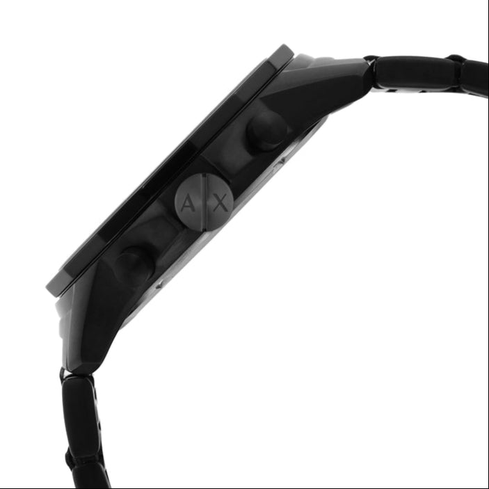 Armani Exchange Banks Chronograph Black Dial Black Steel Strap Watch For Men - AX1722 Buy Now By Armani Exchange