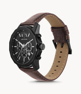 Emporio Armani Chronograph Black Dial Brown Leather Strap Watch For Men - AR11078 Buy Now By Emporio Armani