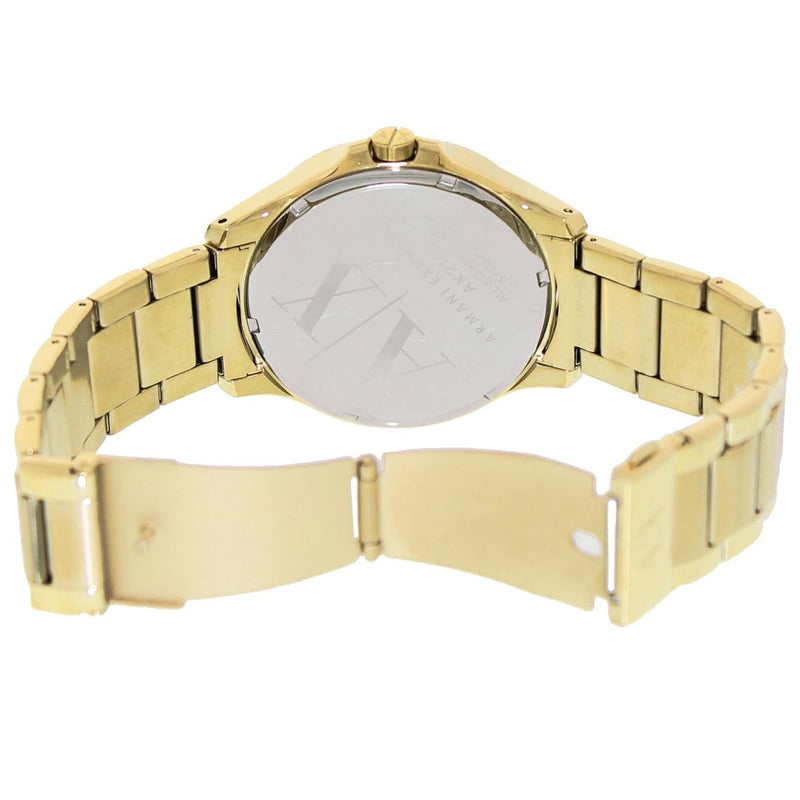 Armani Exchange Hampton Chronograph Black Dial Gold Steel Strap Watch For Men - AX2122 Buy Now By Armani Exchange