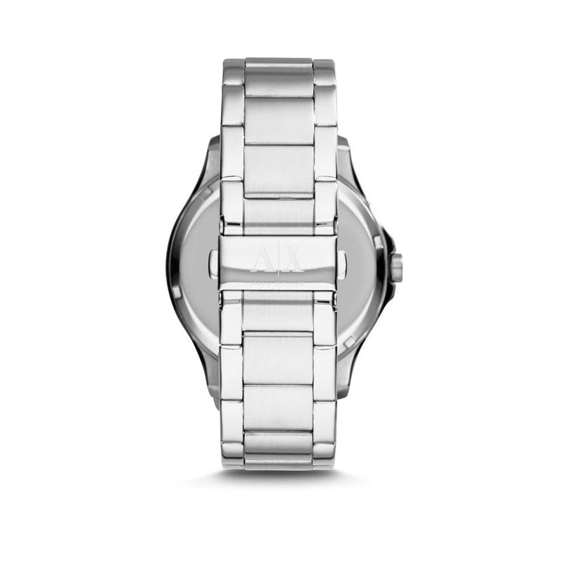 Armani Exchange Hampton Chronograph Blue Dial Silver Steel Strap Watch For Men - AX2132