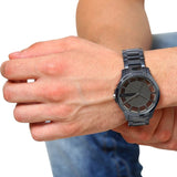 Armani Exchange Hampton Skeleton Grey Dial Blue Steel Strap Watch For Men - AX2401 Buy Now By Armani Exchange