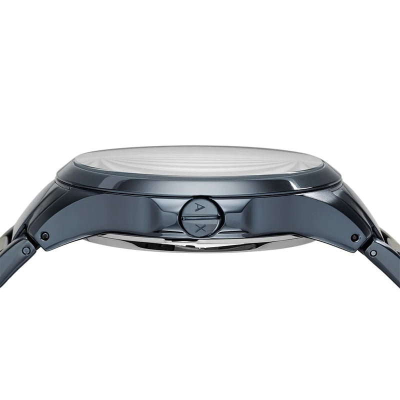 Armani Exchange Hampton Skeleton Grey Dial Blue Steel Strap Watch For Men - AX2401 Buy Now By Armani Exchange