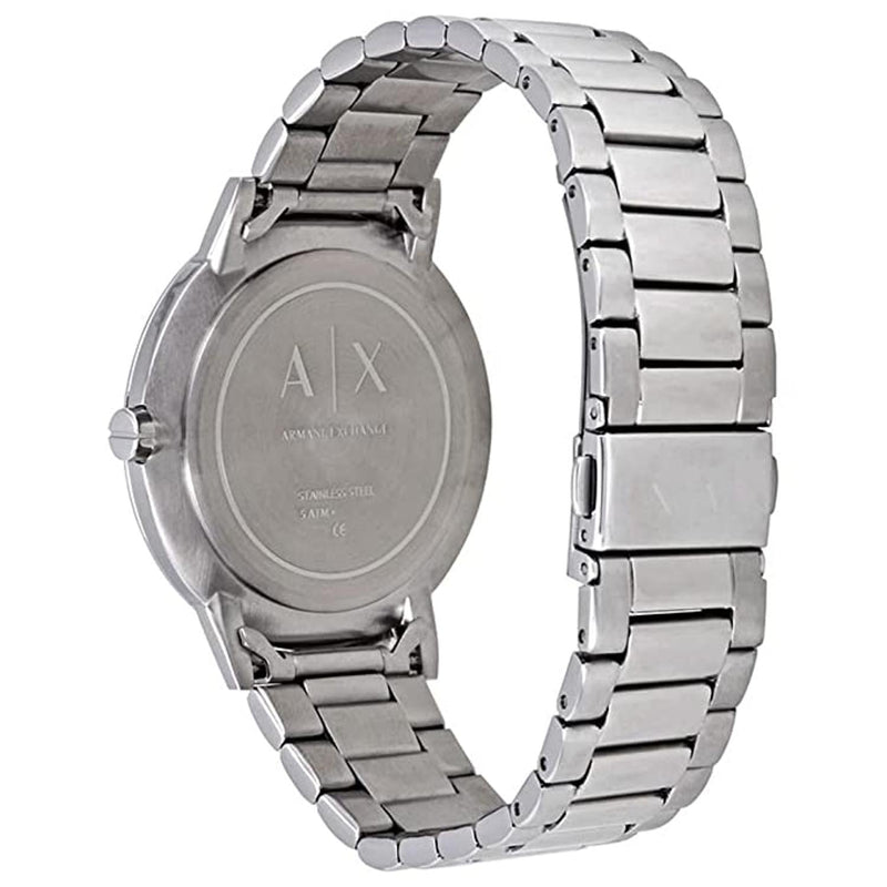 Armani Exchange Cayde Analog Black Dial Silver Steel Strap Watch For Men - AX2700 Buy Now By Armani Exchange