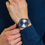 Armani Exchange Cayde Analog Blue Dial Blue Steel Strap Watch For Men - AX2702 Buy Now By Armani Exchange