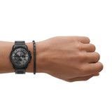 Armani Exchange Chronograph Black Dial Black Steel Strap Watch For Men - AX7140 Buy Now By Armani Exchange